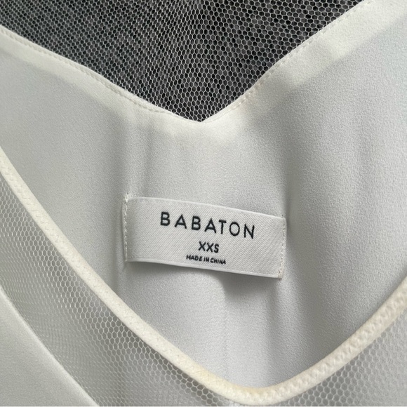 Aritzia Babaton white mesh tank top - Picture 3 of 4